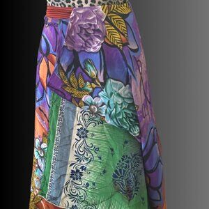 Two and Three-Layer Silk Sari Wrap Skirt | Multi-Style | Recycled Silk